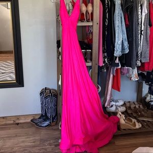 Hot pink prom dress